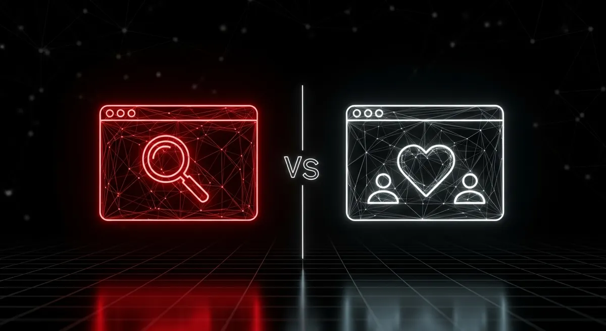 Google Ads and Meta Ads platform comparison image, targeting and cost differences