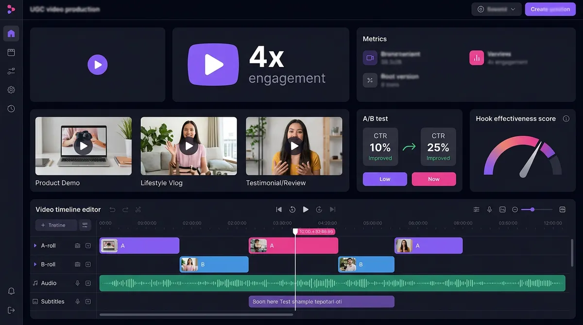 UGC video production interface