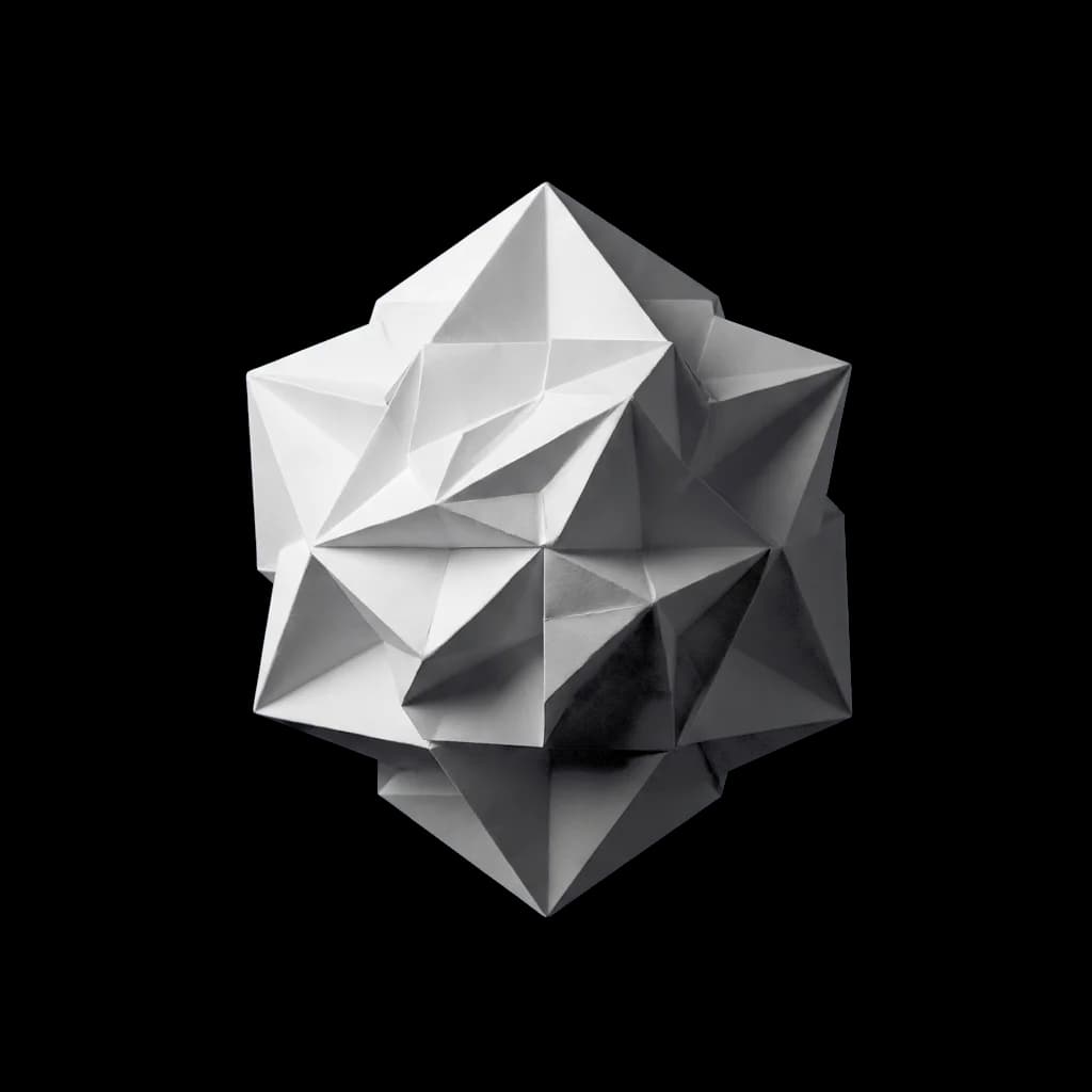 Origami kristal heykel - kurumsal web tasarımda mimari katmanlama kavramı