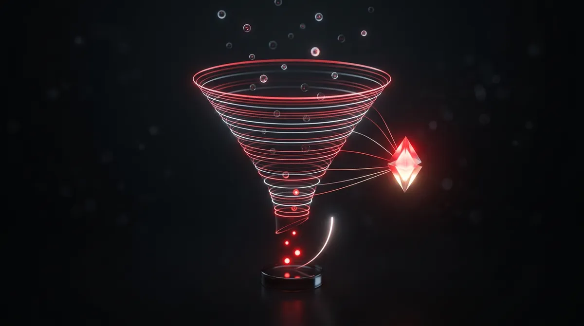 Visual representing a Google Ads specialist's process, showing campaign setup and conversion measurement steps